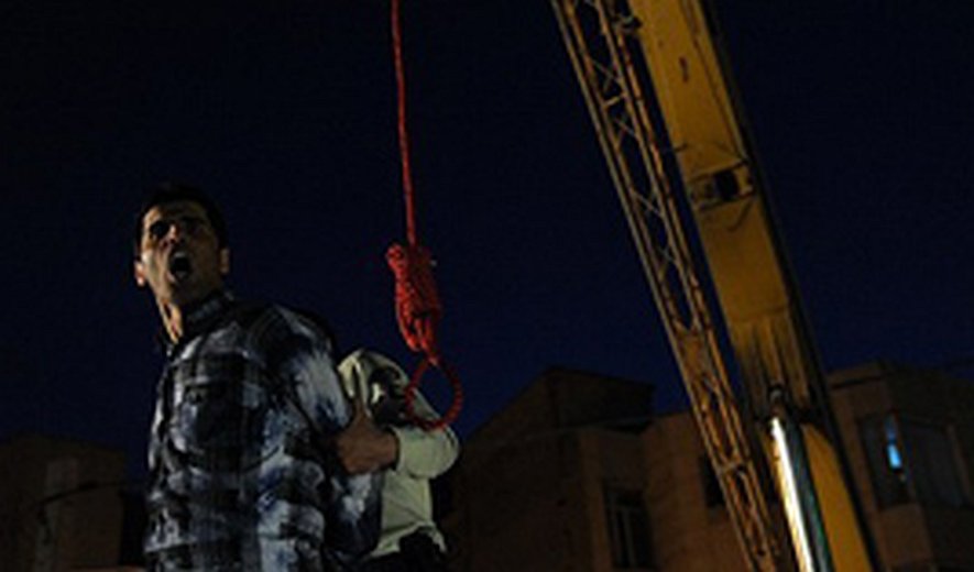 One man hanged in public in Tehran today- His last words before death: "I’m Innocent"