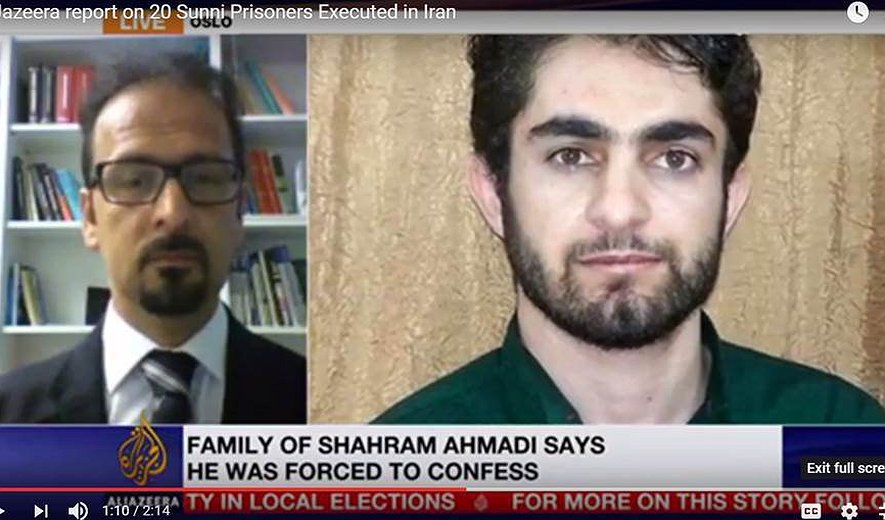 Al Jazeera report on execution of 20 Sunni prisoners in Iran