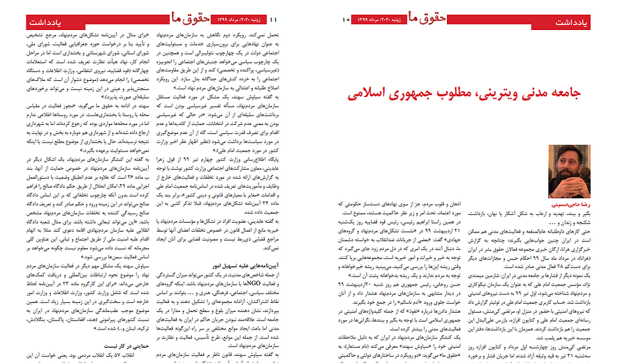 جامعه مدنی ویترینی، مطلوب جمهوری اسلامی