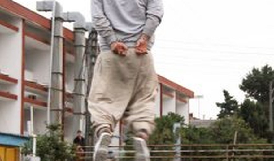 One man was hanged publicly in northern Iran